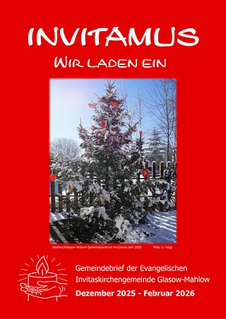 Titelblatt mit Weihnachtsbaum Im Gemeindezentrum